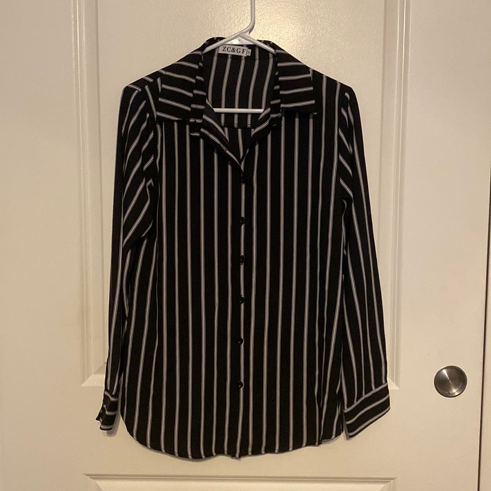 Collared button down blouse